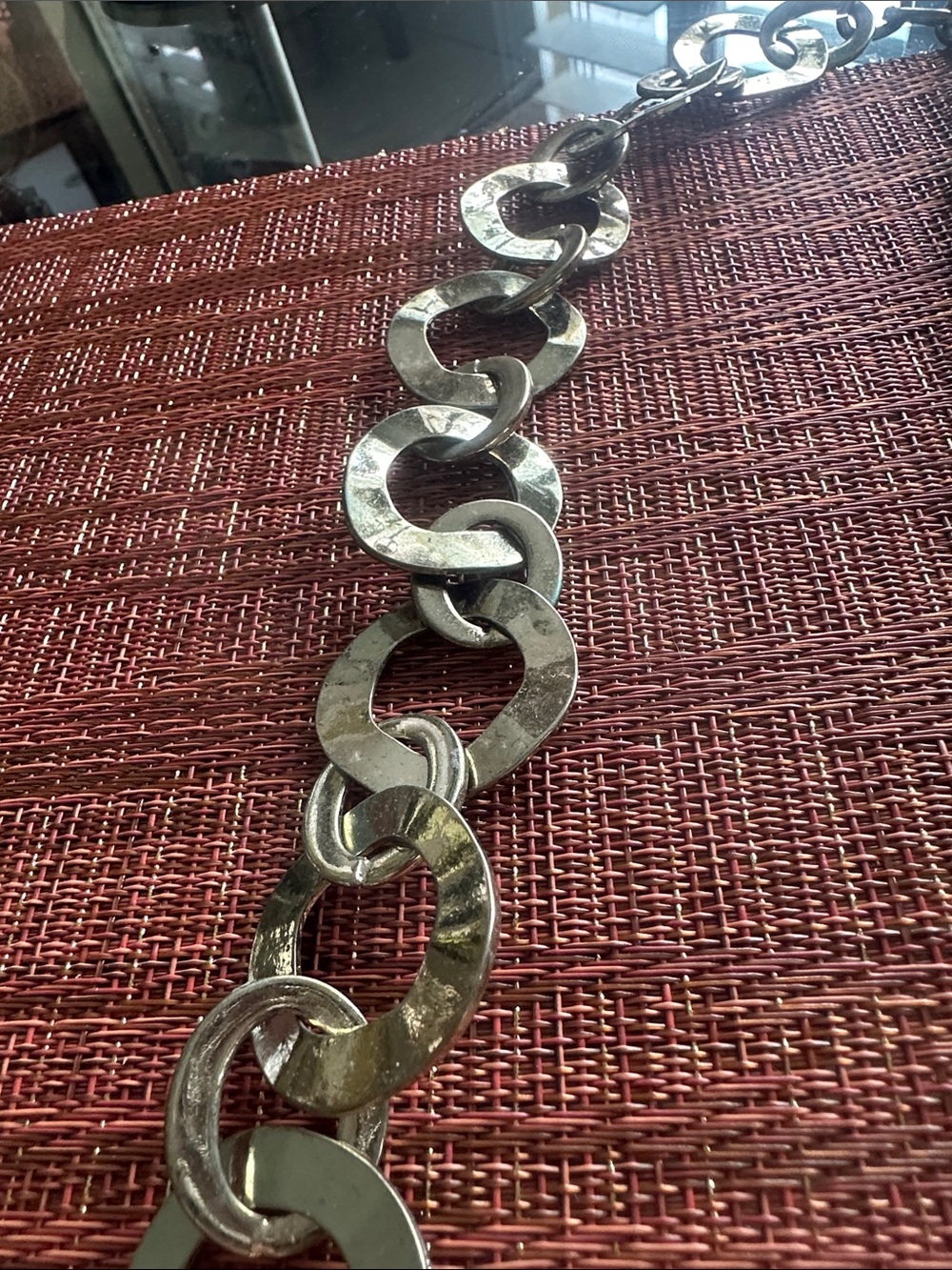 Chunky Silver-Link Statement Necklace